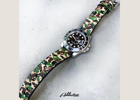 Bathing Ape Camou Gunny Straps for Audemars Piguet Panerai